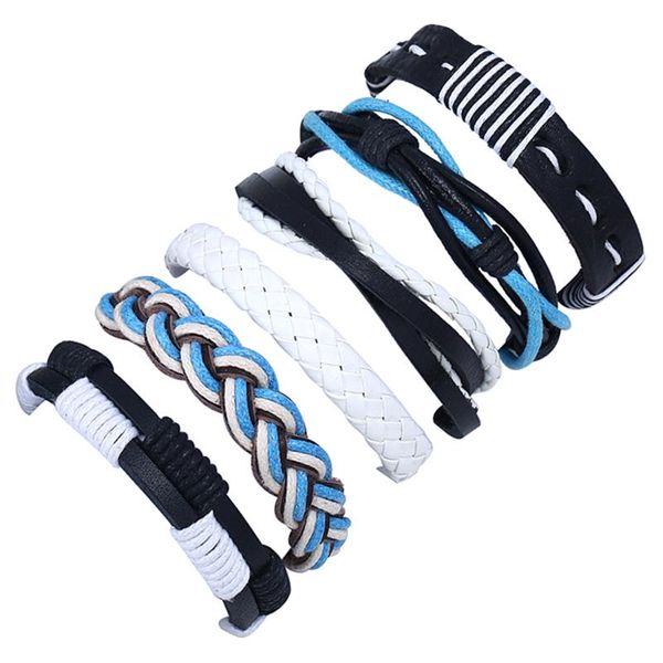 charm bracelets drop 6pcs/set vintage multilayer wrap bracelet men punk rock leather braided for women jewelry pulseras, Golden;silver
charm bracelets drop 6pcs/set vintage multilayer wrap bracelet men punk rock leather braided for women jewelry pulseras, Golden;silver