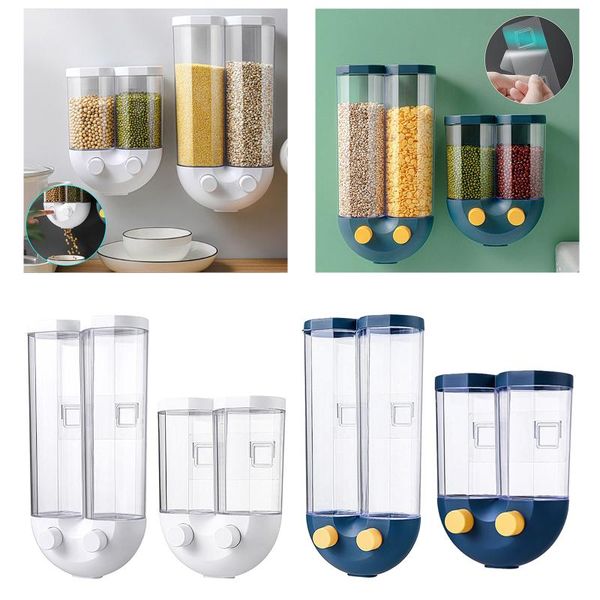 storage bottles & jars wall mounted double cereal dispenser dry container dispense box
storage bottles & jars wall mounted double cereal dispenser dry container dispense box