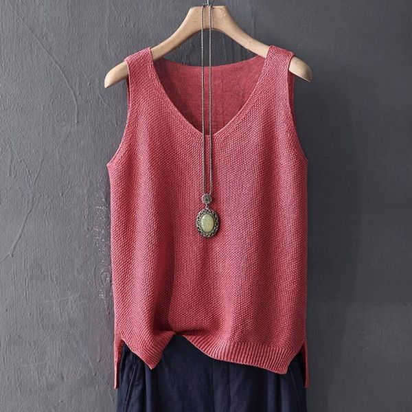 women's blouses & shirts blusas mujer de moda 2021 summer sleeveless knitted blouse shirt women clothes v-neck womens and, White
women's blouses & shirts blusas mujer de moda 2021 summer sleeveless knitted blouse shirt women clothes v-neck womens and, White