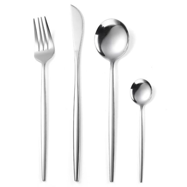 4pcs silver tablewarese set 304 stainless steel cutlery gold knife fork spoon western dinnerware sets
4pcs silver tablewarese set 304 stainless steel cutlery gold knife fork spoon western dinnerware sets