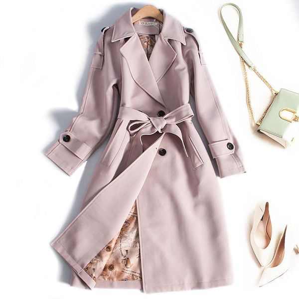 women's trench coats women coat 2021 spring autumn fashion plus size slim long sleeve chic double-breasted windbreaker female outwear, Tan;black
women's trench coats women coat 2021 spring autumn fashion plus size slim long sleeve chic double-breasted windbreaker female outwear, Tan;black