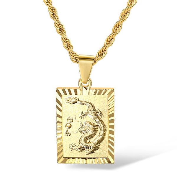 3mm dragon pendant necklace for men boy gold color rope link chain lucky amulet square/ round male jewelry 24inch dgp426 necklaces, Silver
3mm dragon pendant necklace for men boy gold color rope link chain lucky amulet square/ round male jewelry 24inch dgp426 necklaces, Silver