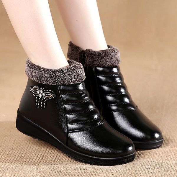 boots fashion women winter shoes warm women's snow middle-aged and elderly comfortable ladies flat, Black
boots fashion women winter shoes warm women's snow middle-aged and elderly comfortable ladies flat, Black