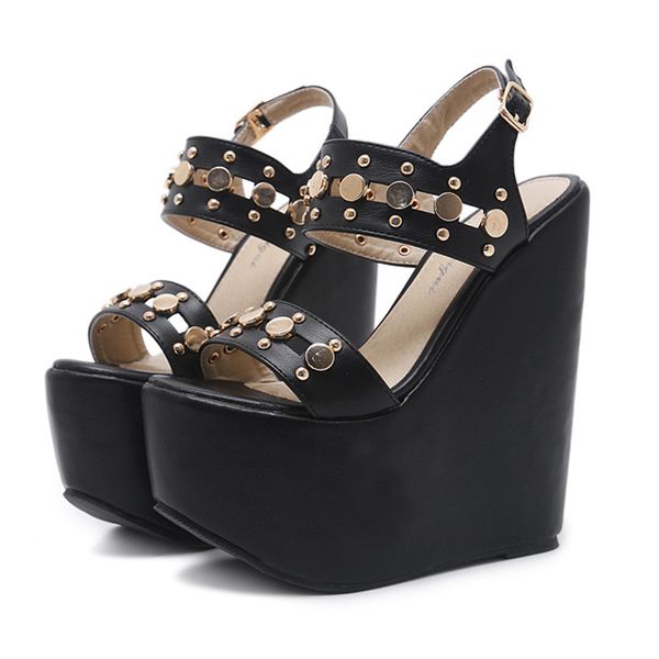 dress shoes 17cm ultra heels gladiator sandals fashion rivets high platform wedges for women black with buckle sandal 090z
dress shoes 17cm ultra heels gladiator sandals fashion rivets high platform wedges for women black with buckle sandal 090z