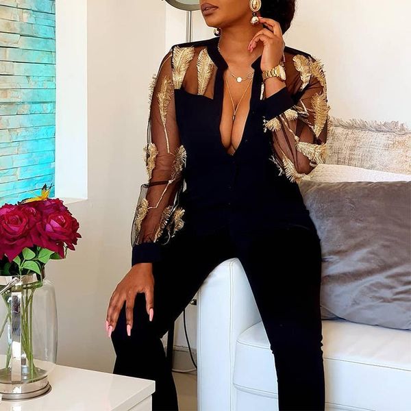 women's jumpsuits & rompers 2021 mesh feather embroidered sheer long sleeve zipper solid plus size women club see through overalls, Black;white
women's jumpsuits & rompers 2021 mesh feather embroidered sheer long sleeve zipper solid plus size women club see through overalls, Black;white