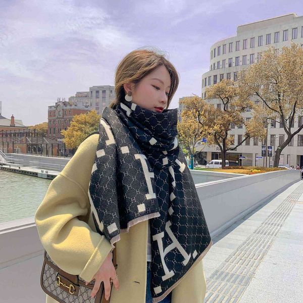 design autumn and winter new letters imitation cashmere women's korean version warm fashion shawl long scarf go out, Blue;gray
design autumn and winter new letters imitation cashmere women's korean version warm fashion shawl long scarf go out, Blue;gray