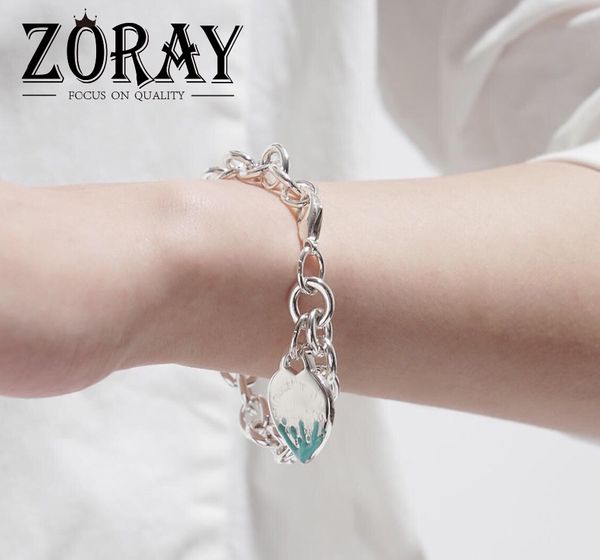 tiff 925 sterling silver chain love heart blue splash ink thick bracelet for women with official logo, Golden;silver
tiff 925 sterling silver chain love heart blue splash ink thick bracelet for women with official logo, Golden;silver