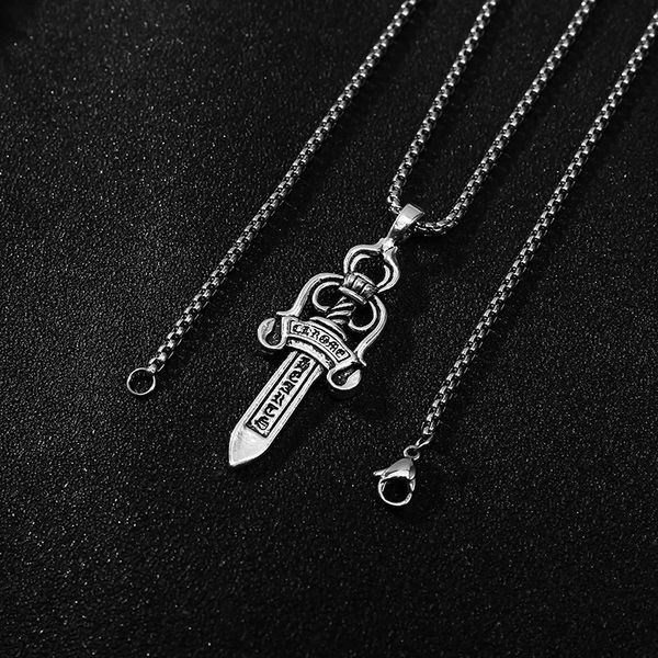 necklace fashion silver plated sword pendant sweater chain trendsetter accessories
necklace fashion silver plated sword pendant sweater chain trendsetter accessories