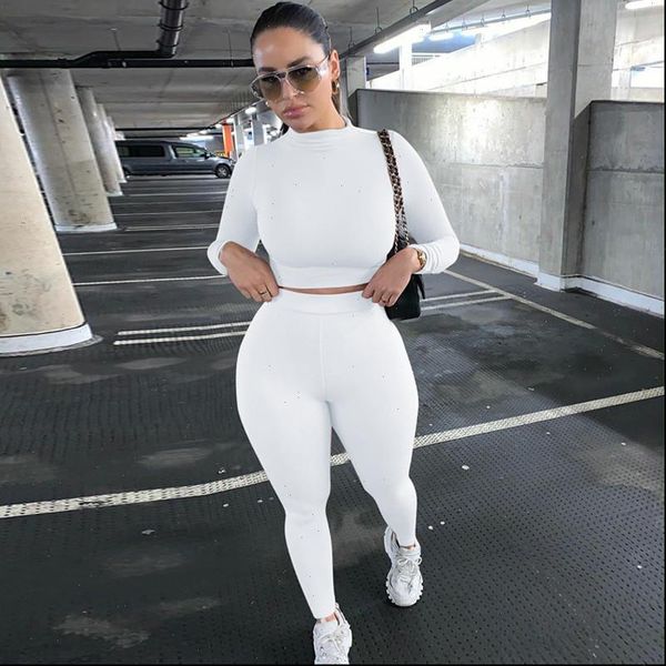 2 piece set solid womens tracksuits color fall autumn suit sets long sleeve t shirt crop high waist leggings, Gray
2 piece set solid womens tracksuits color fall autumn suit sets long sleeve t shirt crop high waist leggings, Gray