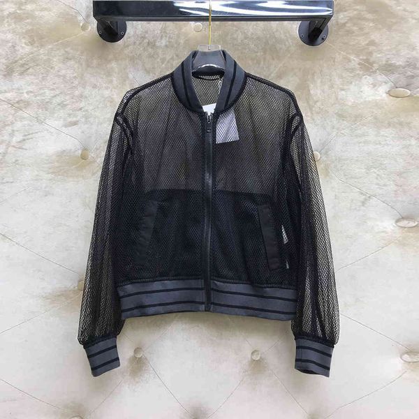 women's jackets jackets high-end summer mesh hollow out design thin jacket women black stripes patchwork bomber zipper fly casual gk8i, Black;brown
women's jackets jackets high-end summer mesh hollow out design thin jacket women black stripes patchwork bomber zipper fly casual gk8i, Black;brown