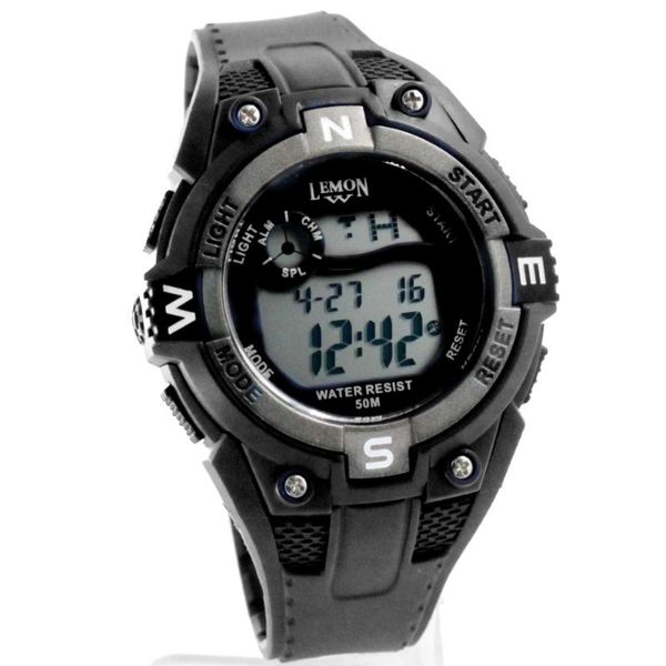 wristwatches black sport watch watchcase alarm backlight gray bezel water resist digital, Slivery;brown
wristwatches black sport watch watchcase alarm backlight gray bezel water resist digital, Slivery;brown