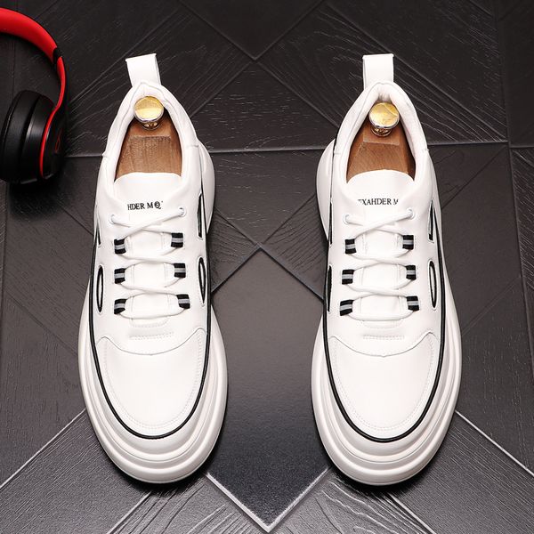 spring autumn white men's wedding dress casual shoes fashion designer comfortable sneakers european luxury cushion platform man flat wa, Black
spring autumn white men's wedding dress casual shoes fashion designer comfortable sneakers european luxury cushion platform man flat wa, Black