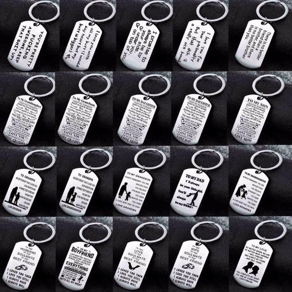 dog tag stainless steel keyring family love dad mom to son daughter keychain mothers fathers wife husband couples gift key chain keychains, Silver
dog tag stainless steel keyring family love dad mom to son daughter keychain mothers fathers wife husband couples gift key chain keychains, Silver