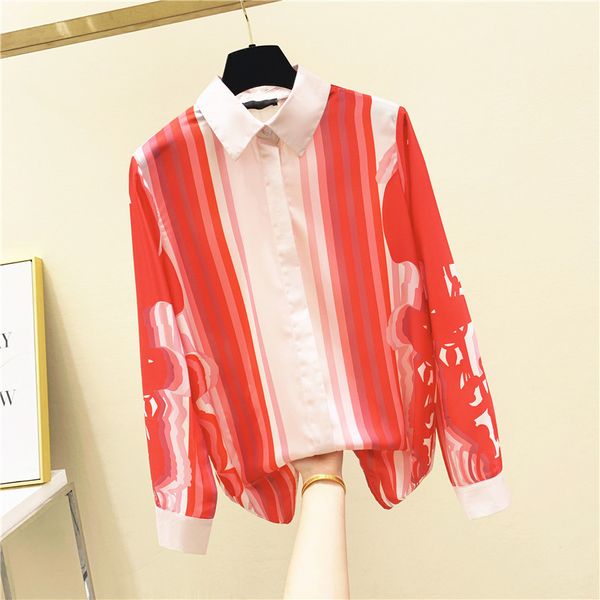 blouses striped prints shirt woman autumn cloth retro long sleeve chiffon blouse women's loose all-match blusas mujer, White
blouses striped prints shirt woman autumn cloth retro long sleeve chiffon blouse women's loose all-match blusas mujer, White