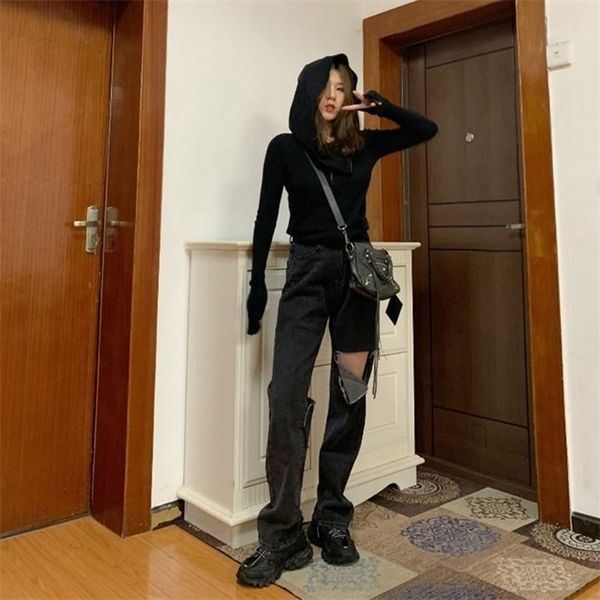 5xl plus size street autumn korean vintage loose ripped denim s black high waist straight jeans for women, Blue
5xl plus size street autumn korean vintage loose ripped denim s black high waist straight jeans for women, Blue