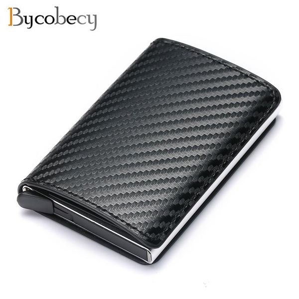 card holders bycobecy 2021 holder wallet men women rfid aluminium box vintage crazy horse pu leather bank cardholder case, Brown;gray
card holders bycobecy 2021 holder wallet men women rfid aluminium box vintage crazy horse pu leather bank cardholder case, Brown;gray