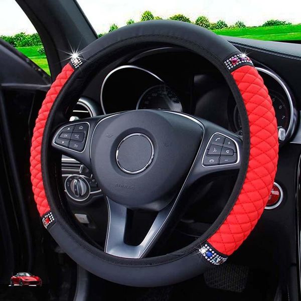 steering wheel covers universal 38cm car cover pu leather embroidered bling diamond elastic anti-slip steering-wheel car-styling
steering wheel covers universal 38cm car cover pu leather embroidered bling diamond elastic anti-slip steering-wheel car-styling