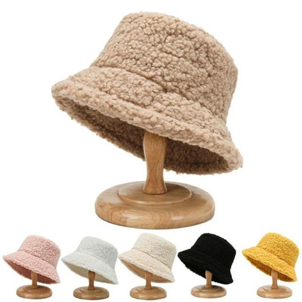 wide brim hats 2021 lamb wool bucket hat faux fur fisherman girls outdoor street caps autumn winter warm bowl soft plush women, Blue;gray
wide brim hats 2021 lamb wool bucket hat faux fur fisherman girls outdoor street caps autumn winter warm bowl soft plush women, Blue;gray