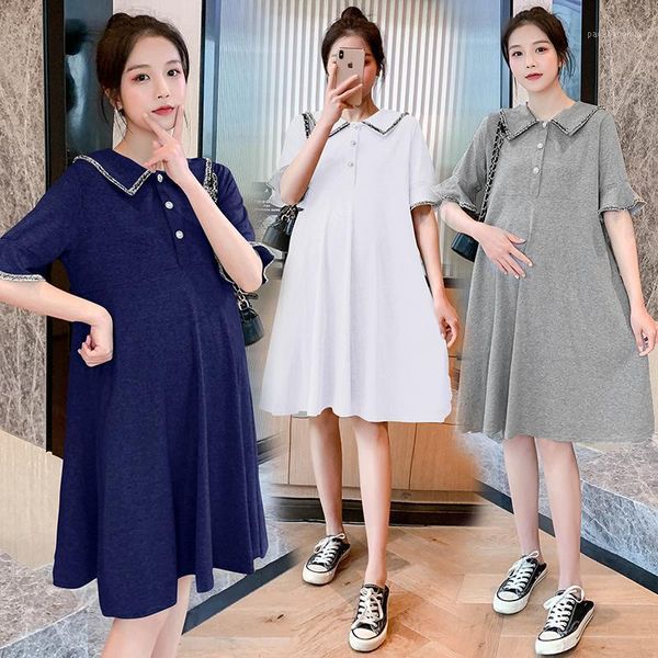 arrive summer maternity dress woman loose version large size dresses pregnant clothing md-029151, White
arrive summer maternity dress woman loose version large size dresses pregnant clothing md-029151, White