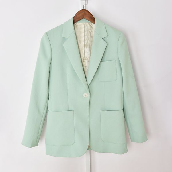 2021 autumn fall long sleeves notched lapels green blazer french style solid color double pockets single-button long blazers outwear coats g, White;black
2021 autumn fall long sleeves notched lapels green blazer french style solid color double pockets single-button long blazers outwear coats g, White;black