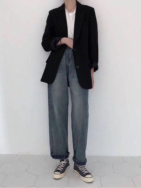 women's jeans spring summer 2021 woman plus size pants women high waist loose wide leg were thin trousers, Blue
women's jeans spring summer 2021 woman plus size pants women high waist loose wide leg were thin trousers, Blue