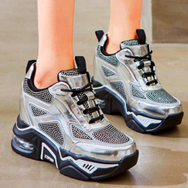 boots ankle women's rhinstone cow leather fashion sneakers platform wedge high heels breathable party shoes, Black
boots ankle women's rhinstone cow leather fashion sneakers platform wedge high heels breathable party shoes, Black