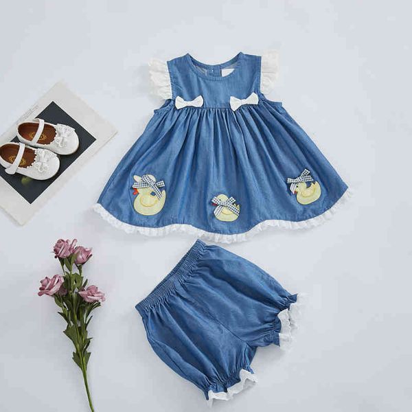 girls' dresses 2pcs baby bouqitue clothes toddler girl denim embroidered summer infant birthday baptism frocks child casuals clothing s, Red;yellow
girls' dresses 2pcs baby bouqitue clothes toddler girl denim embroidered summer infant birthday baptism frocks child casuals clothing s, Red;yellow
