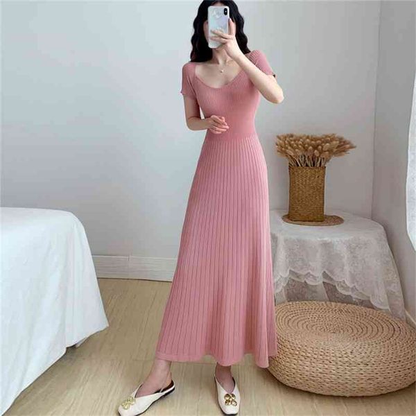 korean fashion high waist slim v-neck knitted long dress summer women's clothing short sleeve stretch party a-line 210522, Black;gray
korean fashion high waist slim v-neck knitted long dress summer women's clothing short sleeve stretch party a-line 210522, Black;gray