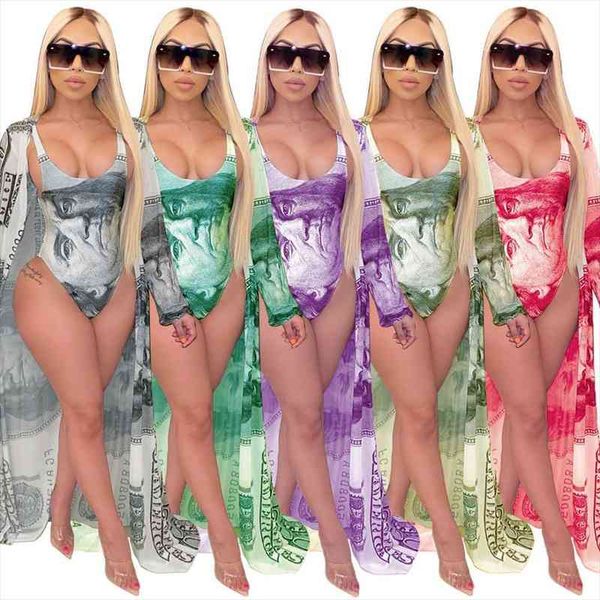 women summer bikini set beach bohe dollar print long sleeve cloak swimsuit pieces sets swimsuit bikini set gl8560, Gray
women summer bikini set beach bohe dollar print long sleeve cloak swimsuit pieces sets swimsuit bikini set gl8560, Gray