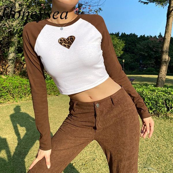 women's t-shirt patchwork cute crop long sleeve woman tshirts casual slim basic streetwear tees y2k aesthetic kawaii clothes e girl, White
women's t-shirt patchwork cute crop long sleeve woman tshirts casual slim basic streetwear tees y2k aesthetic kawaii clothes e girl, White