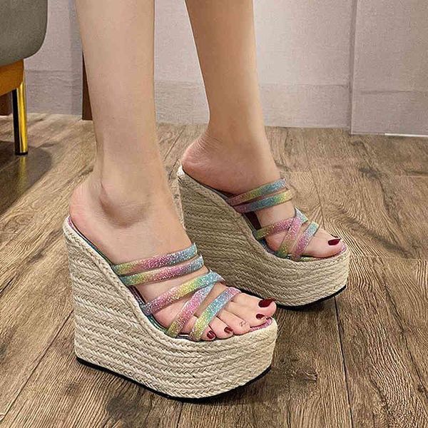sandals summer new platform wedge for women's with fish mouth hemp rope weaving high heels eert, Black
sandals summer new platform wedge for women's with fish mouth hemp rope weaving high heels eert, Black