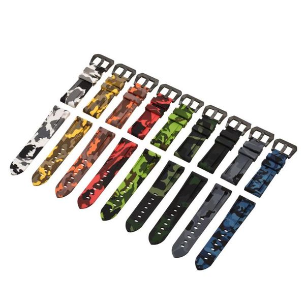 watch bands eache black buckle camouflage&plain silicone rubber straps 20mm 22mm 24mm for pam111 wristwatch accessories, Black;brown
watch bands eache black buckle camouflage&plain silicone rubber straps 20mm 22mm 24mm for pam111 wristwatch accessories, Black;brown