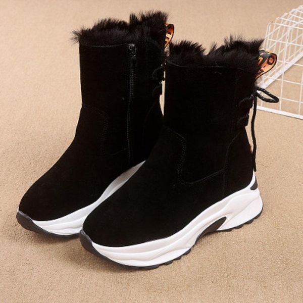 boots women's snow 2021 winter matte leather wedge with warm trend wild large size, Black
boots women's snow 2021 winter matte leather wedge with warm trend wild large size, Black