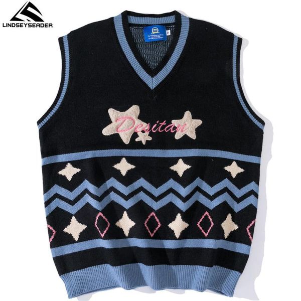 men's vests pullovers sweaters sleeveless vest vintage leopart printing streetwear oversized harajuku v-neck knitwear men clothing, Black;white
men's vests pullovers sweaters sleeveless vest vintage leopart printing streetwear oversized harajuku v-neck knitwear men clothing, Black;white