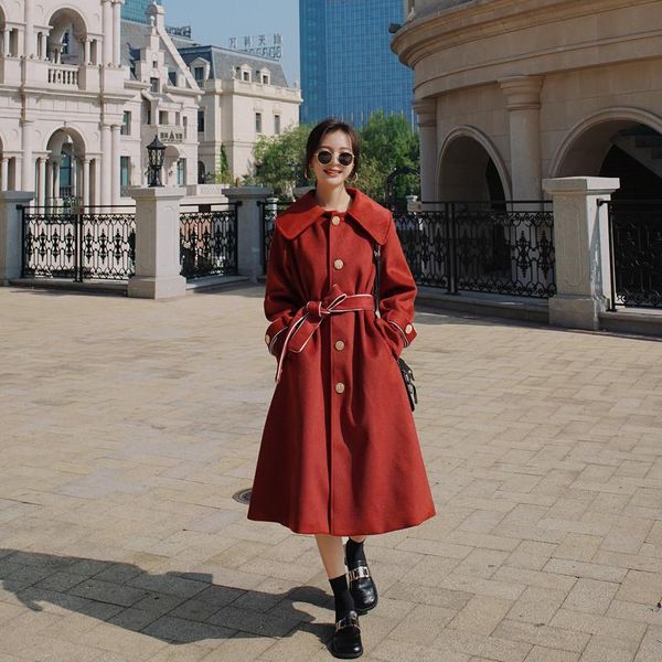 women's wool & blends woolen coat women mid-length autumn winter loose temperament thickening single-breasted straight tube type cloak, Black
women's wool & blends woolen coat women mid-length autumn winter loose temperament thickening single-breasted straight tube type cloak, Black