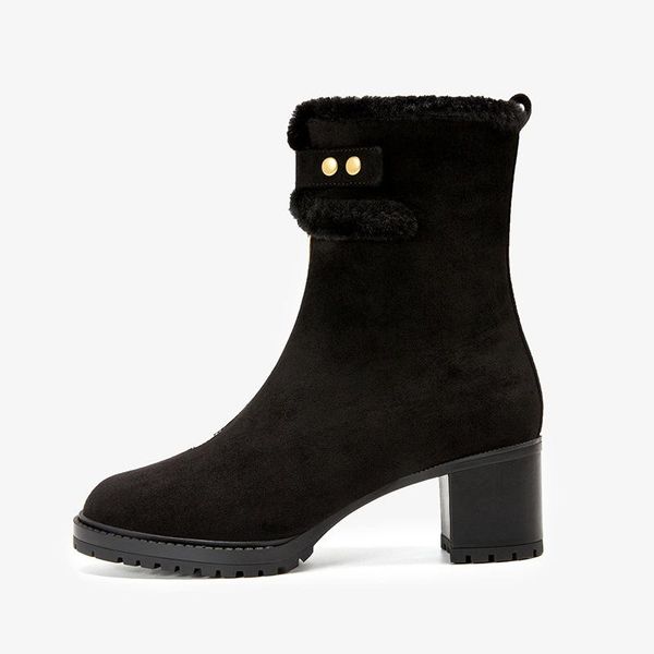 boots botas mujer 2021 winter casual shoes women snow zapatos de fashion brand high heels ankle with fur, Black
boots botas mujer 2021 winter casual shoes women snow zapatos de fashion brand high heels ankle with fur, Black