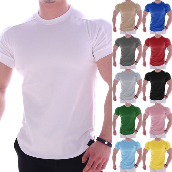 men's t-shirts simple t shirt men fitness short-sleeved tee for sports breathable quick dry t-shirt stretch training gym running, White;black
men's t-shirts simple t shirt men fitness short-sleeved tee for sports breathable quick dry t-shirt stretch training gym running, White;black