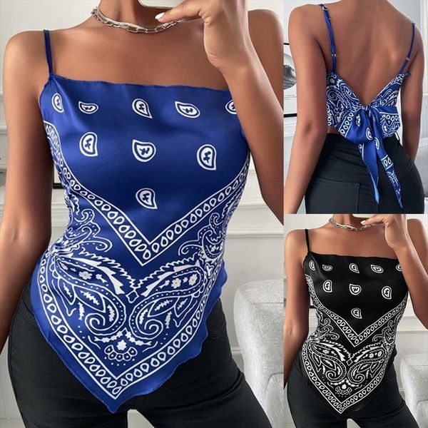 vest shirt plus size women tank summer bowknot backless blouse paisley print satin handkerchief top, White
vest shirt plus size women tank summer bowknot backless blouse paisley print satin handkerchief top, White