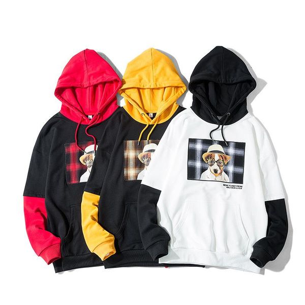 men's hoodies & sweatshirts gentleman dog two-color stitched hoodie casual and versatile autumn winter women's 2021 style, Black
men's hoodies & sweatshirts gentleman dog two-color stitched hoodie casual and versatile autumn winter women's 2021 style, Black