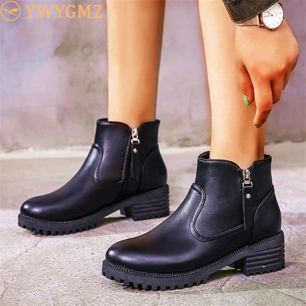 boots women ankle 2021 autumn female casual shoes woman flat fashion platform zipper rivets solid comfortable botas mujer, Black
boots women ankle 2021 autumn female casual shoes woman flat fashion platform zipper rivets solid comfortable botas mujer, Black
