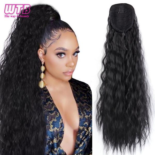 synthetic wigs wtb long afro kinky curly ponytail for women false hair drawstring rubber band hairpieces with hairpins, Black
synthetic wigs wtb long afro kinky curly ponytail for women false hair drawstring rubber band hairpieces with hairpins, Black