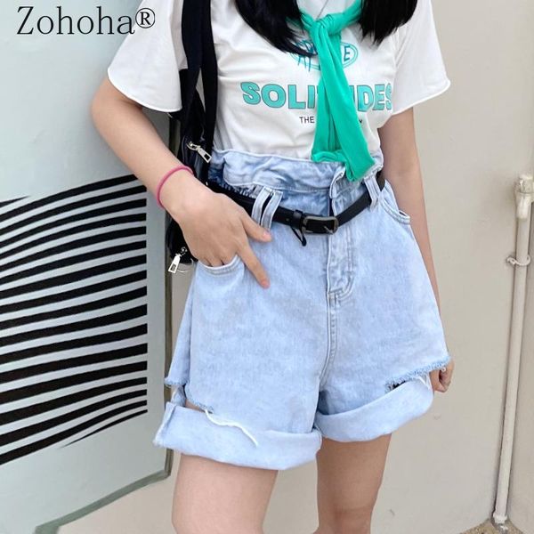 women's jeans zohoha 2021 summer ripped flower bud pants elastic waist denim shorts high straight curled knee length short women, Blue
women's jeans zohoha 2021 summer ripped flower bud pants elastic waist denim shorts high straight curled knee length short women, Blue
