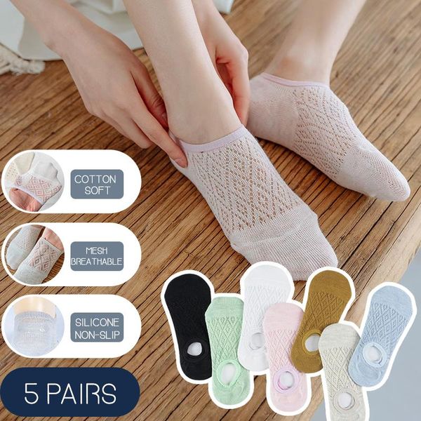 socks & hosiery 5 pairs/set women silicone non-slip invisible summer solid color mesh ankle boat female cotton slipper no show, Black;white
socks & hosiery 5 pairs/set women silicone non-slip invisible summer solid color mesh ankle boat female cotton slipper no show, Black;white