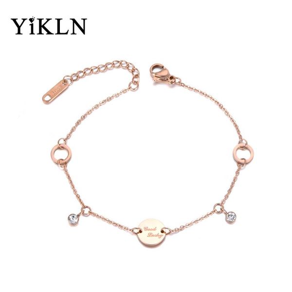 charm bracelets yikln trendy titanium stainless steel cz crystal & tag for women bohemia chain link bracelet jewelry yb19074, Golden;silver
charm bracelets yikln trendy titanium stainless steel cz crystal & tag for women bohemia chain link bracelet jewelry yb19074, Golden;silver