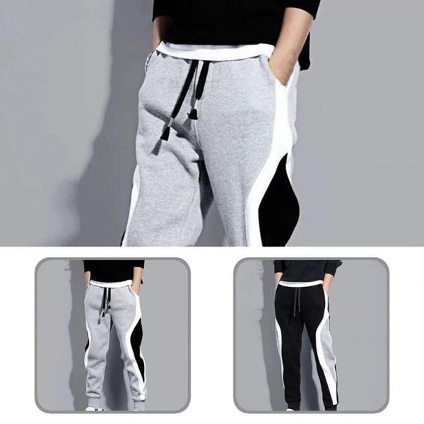 men's pants color matching street mid-waist sports jogging autumn and winter casual, Black
men's pants color matching street mid-waist sports jogging autumn and winter casual, Black