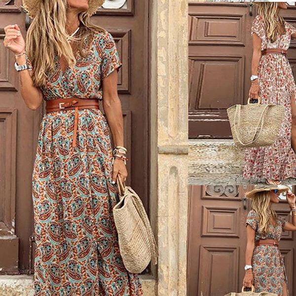 women dresses womens summer sale fashion bohemian v neck floral dress drop good quality, Black;gray
women dresses womens summer sale fashion bohemian v neck floral dress drop good quality, Black;gray