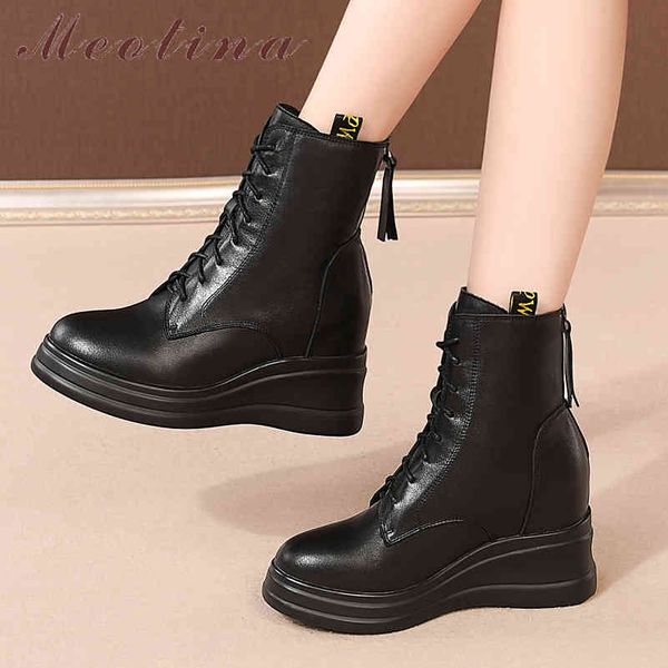 meotina genuine leather platform super high heel short boots women shoes zip cross tied wedge heel ankle boots autumn winter 40 210520, Black
meotina genuine leather platform super high heel short boots women shoes zip cross tied wedge heel ankle boots autumn winter 40 210520, Black
