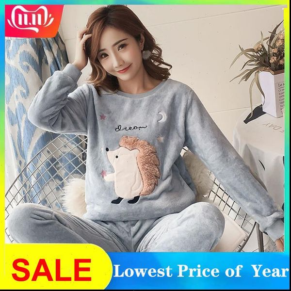 cartoon animal pajamas winter thick womens sleepwears warm coral pyjamas autumn pijama mujer verano nightwear pajama set, Black;red
cartoon animal pajamas winter thick womens sleepwears warm coral pyjamas autumn pijama mujer verano nightwear pajama set, Black;red