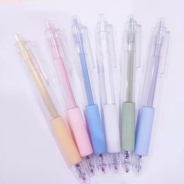 6pcs press neutral pen transparent pole morandir color korean lovely girl heart black refill signature set gel pens
6pcs press neutral pen transparent pole morandir color korean lovely girl heart black refill signature set gel pens