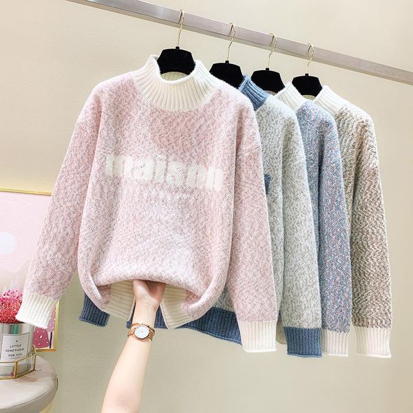 women's sweaters -coming autumn winter turtleneck pullovers primer shirt long sleeve oversized korean letter tight sweater, White;black
women's sweaters -coming autumn winter turtleneck pullovers primer shirt long sleeve oversized korean letter tight sweater, White;black